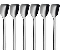 WMF Nuova Cuillère à glace Set de 6 pièces Pelle à glace Cromargan Acier inoxydable poli, lavable au lave-vaisselle, L 14 cm