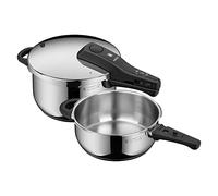 WMF Perfect One Pot Set d'autocuiseur à induction 2 pièces, autocuiseur 4,5 l, 3 l, grand signal de cuisson, 2 niveaux de cuisson, poignée de couvercle amovible, convient à tous les types de feux, ac