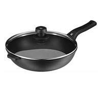 WMF Permadur Poêle wok de qualité supérieure - 30 cm - Pour induction - Couvercle en verre avec ouverture vapeur - Revêtement aluminium - Batterie de cuisine asiatique - Convient à tous les types de