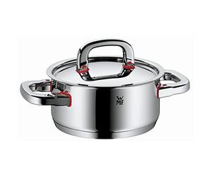 WMF Premium One marmite petite 16,5 cm, couvercle en métal avec ouverture vapeur, cocotte induction 1,5 l, acier inoxydable poli Cromargan, graduation interne