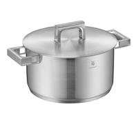 WMF Profi Resist Sauteuse 28 cm à induction, hauteur en nid d'abeille, revêtement antiadhésif, à bord haut, structure en nid d'abeille, poignée en acier inoxydable, convient à tous les types de feux,