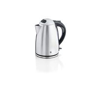 WMF Stelio Bouilloire en acier inoxydable, 1,7 l, avec filtre, 2400 W, sans fil, indicateur de niveau d'eau illuminé, filtre à eau à la chaux, cromargan mat