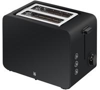 WMF Stelio grille-pain 2 tranches en acier inoxydable, grille-pain double fente avec accessoire pour petits pains, fonction bagel, 7 niveaux de brunissage, 900 W, acier inoxydable noir mat