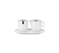 WMF Sucrier et pot à lait 3 pièces BARISTA Blanc / Acier inoxydable blanc
