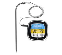 WMF Thermomètre numérique pour barbecue, thermomètre à viande, thermomètre de cuisine, thermomètre de cuisson avec 5 niveaux de cuisson, écran tactile LED, minuterie, support magnétique