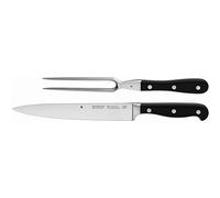 WMF top class Plus set à découper 2 pièces, fabriqué en Allemagne, 1 couteau forgé, fourchette viande, coupe performante, lame acier spécial.