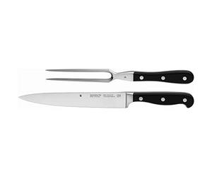 WMF top class Plus set à découper 2 pièces, fabriqué en Allemagne, 1 couteau forgé, fourchette viande, coupe performante, lame acier spécial.