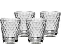 WMF CoffeeTime Lot de 4 Verres à Eau en Cristal résistant à la Chaleur avec Motif nid d'abeille 265 ML Passe au Lave-Vaisselle