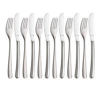 WMF Vision couverts à dessert 12 pièces, fourchettes à gâteau, couverts d'entrée pour 6 personnes, couverts de petit-déjeuner, finition mate Cromargan Protect, résistant aux rayures, lavable au lave-