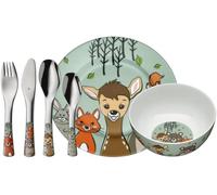 WMF Ensemble de couverts pour enfants 6 pièces FOREST FRIENDS Cromarg.Bunt argent