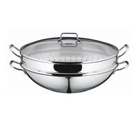 WMF WOK-Set 2 pieces MACAO non revetu de 36 cm de fete versant la poignee en acier inoxydable en acier inoxydable cromargan adapte au lave-vaisse