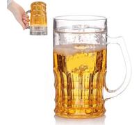WMFASBAG 1pc Creative Fake Beer tasse de bière avec poignée double intercouche, fausse tasse de bière