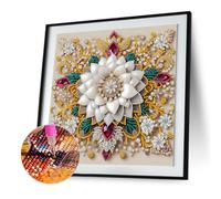 WMFASBAG 30x30cm fleur 5d DIY Special Shape Crystal Partial Kit Art