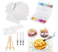 WMFASBAG 3D Drawing Canvas Sponge Puffy Paint Kit Art Supplies (Rectangle)