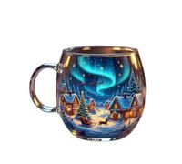 WMFASBAG Christmas Hume Glass Mug Haunted Road Halloween Mug Tass PEINTÉ CAFÉ PEINTÉE (A)