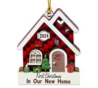WMFASBAG Décoration de Nouvelle Maison 2024 - Décorations à Suspendre pour Sapin de Noël - Premier Noël dans Notre Nouvelle Maison - Cadeaux de Pendaison de crémaillère pour Les Nouveaux Pro