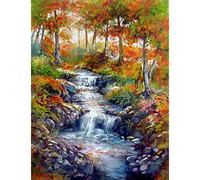 WMFASBAG Ensemble de kits de broderie de paysage de peinture de diamant de forage de strass ronds complets de bricolage 5D
