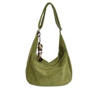WMFASBAG Faux en daim Sac Crescent grand sac à bandoulière pour les femmes Utilisation des voyages de bureau (vert)