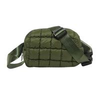 WMFASBAG Femmes Sac à bandoulière gonflé Fermeture à glissière Rembourrage Fanny Pack Couleur Unie Plaid matelassé Sac à bandoulière Filles Sac Quotidien