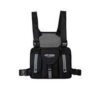 WMFASBAG Hommes Femmes Sac de Taille Multifonction De Nombreuses Poches en Toile Sac de Rue Hip-Hop Coupe Ample Harnais Gilet Tactique Capacité pour l'entraînement de
