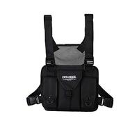 WMFASBAG Hommes Femmes Sac de Taille Multifonction De Nombreuses Poches en Toile Sac de Rue Hip-Hop Coupe Ample Harnais Gilet Tactique Camouflage pour l'entraînement de