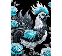 WMFASBAG Kit de peinture diamant 5D à faire soi-même, perceuse partielle de forme spéciale, décor de coq, 30x40cm