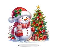 WMFASBAG Kit d'ornements de décoration de table Père Noël Bonhomme de Neige en peinture acrylique 5D