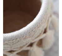 WMFASBAG Porte-pinceaux de Maquillage Organisateur Boho Peigne Brosses Panier de Rangement Porte-Stylo (Blanc)
