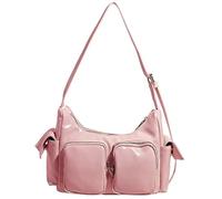 WMFASBAG Sac à bandoulière en cuir pour femmes avec sacs de passe-hobo décontractés pour le travail (rose)