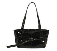 WMFASBAG Sac à bandoulière en cuir PU avec Baille de boucle rétro Bag pour les femmes travail (noir)