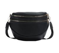 WMFASBAG Sacs de clochards spacieux avec une sangle en cuir PU en cuir pour femmes (noir)