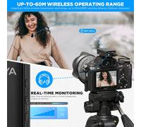 Wmic5-M1 Microphone Sans Fil Pour Appareil Photo Canon Nikon Sony Dslr 2,4 Ghz Dual-Channel Rechargeable Lapel On Mic Pour Vlogging Streaming Interview[Z3250]