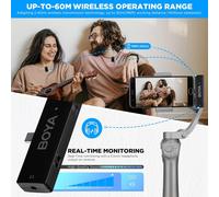 Wmic5 Micro Cravate Sans Fil Avec Suppression Du Bruit Mono/Stéréo Pour Youtube Vlog Interview Enregistrement Vidéo En Direct (Wmic5-M6)[Z3252]