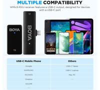 Wmic5 Micro Cravate Sans Fil Avec Suppression Du Bruit Mono/Stéréo Pour Youtube Vlog Interview Enregistrement Vidéo En Direct (Wmic5-M5)[Z3254]