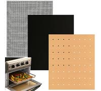 WMKGG Lot de 3 doublures de four pour friteuse à air, 22,9 x 27,9 cm | Tapis de four réutilisable anti-adhésif compatible avec Cuisinart, Breville, Ninja Foodi, Kalorik, Emeril Lagasse