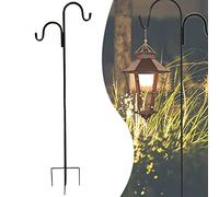 WMLBK Crochet de berger - 124 cm - Double crochet de jardin à 5 griffes - Pour mangeoires, lampes solaires, cintres, paniers à plantes, articles de décoration