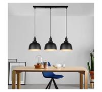 Wmmner 1/3 Têtes, Plafonniers Suspendus Modernes, Suspension En Alumie27 Pour Table de Salle À Manger, Chevet, Éclairage Décoratif de Cuisine, Vintage/3 Têtes Longueur