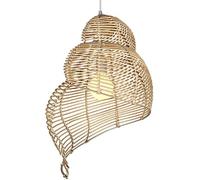 Wmmner 1-Pack Beige Ou Marron Lustre Panier Abat-Jour Style Japonais Osier Naturel Rotin Suspension E27 Base - Ferme Et Cuisine Décor Lampes Luminaire/Naturel/.25 * 40Cm