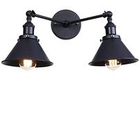 Wmmner 2 Lumière 6 Couleurs Bras Oscillant Câblé E26/E27 Salle Den Chambre Applique Murale Ferme Lustre Appliques Murales Industrielles American Creative Fashion Metal Applique Murale Réglable Moderne
