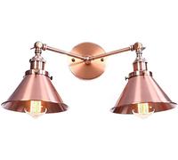 Wmmner 2 Lumière 6 Couleurs Bras Oscillant Câblé E26/E27 Salle Den Chambre Applique Murale Ferme Lustre Appliques Murales Industrielles American Creative Fashion Metal Applique Murale Réglable Moderne