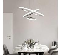 Wmmner 60W Dimming Chandelier 3S Dinning Room Dining Table Lights Creativity Plating Art Bedroom Chandelier,Contemporary Dining Room/Chrome