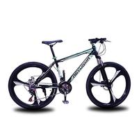 Wmmner 700C Roues Vélo Adulte 21 Vitesse Homme et Femme VTT Suspension 3 Rayons Roues monobloc Absorption des Chocs Fourche avant/Noir/Vert/26 IN_TROIS LAME