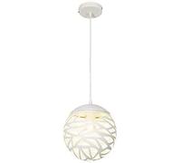 Wmmner Abat-Jour Plafonnier, Lustre Moderne Minimaliste En Fer Creux de Couleur, Salon, Restaurant, Bar, Couloir (Sans Ampoule) Se710 (Couleur : Blanc Jaune, Taille