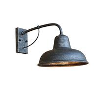 Wmmner Amen Lampe Murale Rétro Lanterne Imperméable À L'Eau D'Extérieur Industrielle Lumières de Nuit de Campagne Applique Éclairage de Grange Urbaine Rustique Luminaire de Porche/Argent