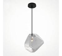 Wmmner American Modern Led Color Hand Blowed Glass Stone Light Creative Lounge Dining Room Personality Chandelier Single Head Business District Showroom Bar Ceiling Hanging Lamp G4/Clair/10X18X138Cm