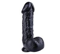 Wmmner Anus Géant Xxl Avec Gland Élargi For Une Stimulation Sans Précédent, Testicules Et Veines Réalistes For Un Orgasme Garanti/Black