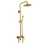 Wmmner Appareil de Douche Rainfall Pommeau de Douche Avec Polissage de Pulvérisation Portable Ensemble Combiné de Douche de Salle Den Dorée Support Mural