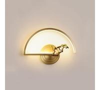 Wmmner .Applique Murale 13W Led Applique Murale En Laiton Applique Murale Moderne Décoration de Salon Luminaire 3000K Montage Mural Appareil D'Éclairage Mural D'Intérieur Lustre,