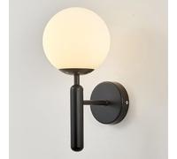 Wmmner Applique Murale À Led D'Intérieur, Applique Murale Moderne E27 Avec Boule de Verre Globe,1 Lumière, Luminaires de Chevet En Métal Vintage Pour Salon Chambre À Coucher Salle Den Couloir, Or, A/N