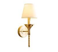 Wmmner Applique Murale Abat-Jour En Tissu Applique Murale Tout En Cuivre À Bras Long Décoration de La Maison Processus de Teinture Et de Polissage Appareil D'Éclairage de Chambre À Coucher Lampe Mural